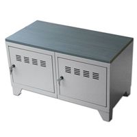 PETIT MEUBLE DE RANGEMENT Meuble bas PIERRE HENRY 2 cubes alu