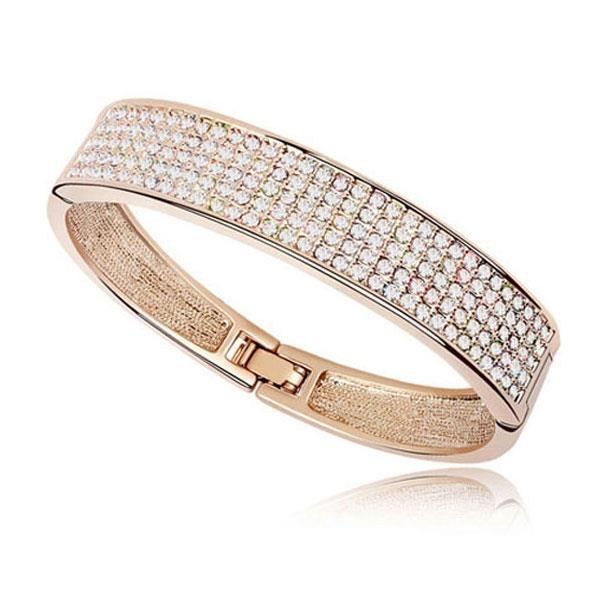 BRACELET , GOURMETTE Bracelet Bangle en cristal de Swarovski Element Bl