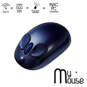 MOBILITY LAB Souris MyMouse - Sans fil - Bleu