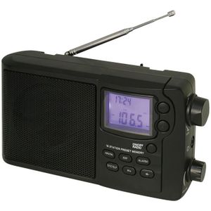 ROADSTAR TRA 2425 Radio De Voyage Multibandes - Pll - 12 Gammes : 10 Sw/Mw - Fonctions Montre/Réveil - Sortie Casque