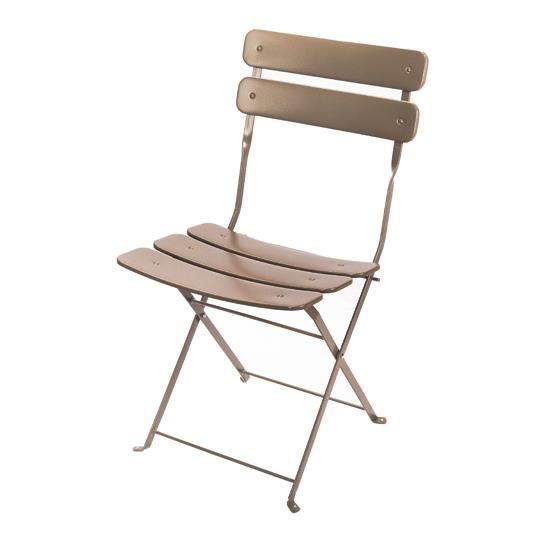 chaise bistrot pliante metal