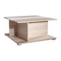 COSMO Table basse bar coloris chêne et blanc COSMO Table basse bar coloris chêne et blanc
