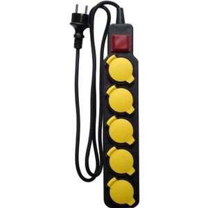 MULTIPRISE - RALLONGE - ENROULEUR Bloc Etanche IP 44 - 5x16A + inter + clapet