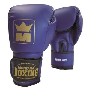 MONTANA Gants multiboxe PU MMB 100 - Bleu - Boxe