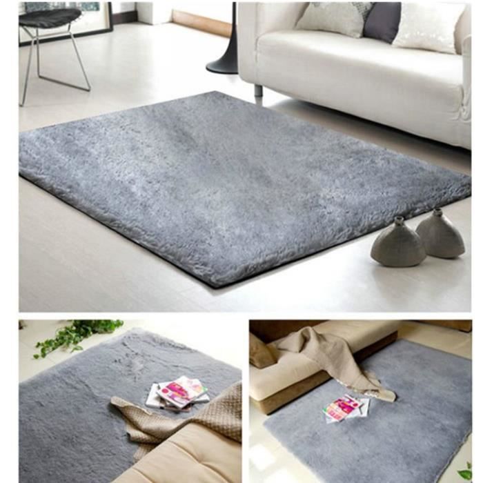 Tapis de velours shaggy moquette anti dérapage absorbant velours ... Fabriquer tapis avec moquette