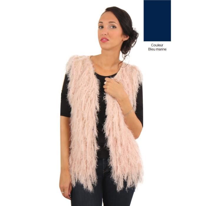 Gilet cuir sans manche mode femme 52