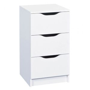 commode blanche 3 tiroirs pas cher