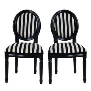 chaise baroque noire et blanche