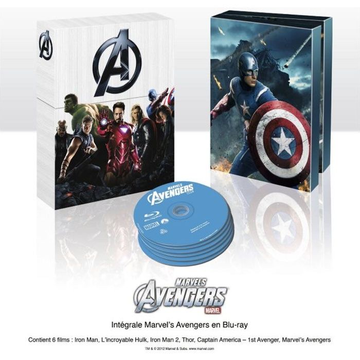 Blu Ray Marvel's Avengers Intégrale 6 films en blu ray film pas