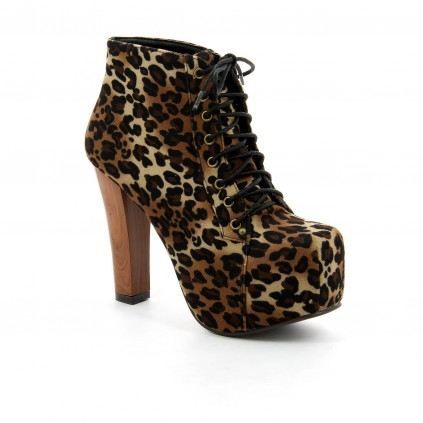 bottine leopard femme