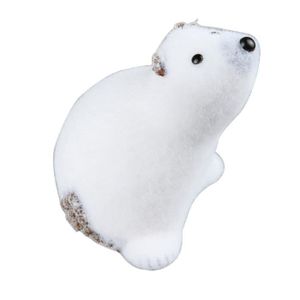 Phoque blanc assis h11cm