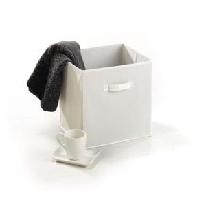 Panier de rangement intissé 33 cm blanc