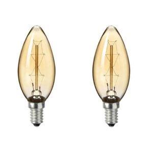 SYLVANIA Lot de 2 ampoules Edison Vintage flamme E14 40 W ? incandescence