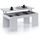 TABLE BASSE KENDRA Table Basse blanche plateau relevable
