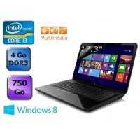 Comparer HP PAVILION G72255SF NOIR INTEL CORE I3 2370M 2.4GHZ 4GO 750GO  