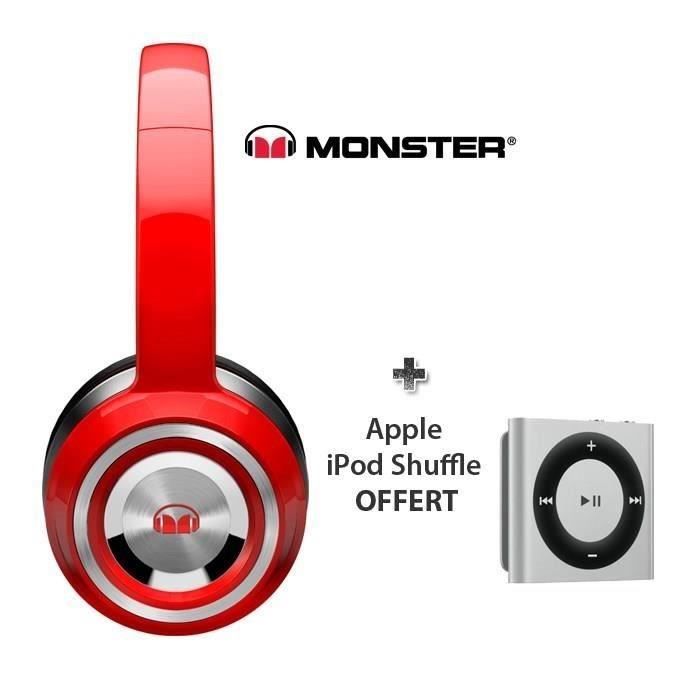 monster ntune solid casque rouge + ipod shuffle Achat / Vente casque