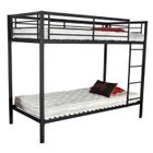 ENSEMBLE SOMMIER-MATELAS GRAFIK Lits superposés Anthracite