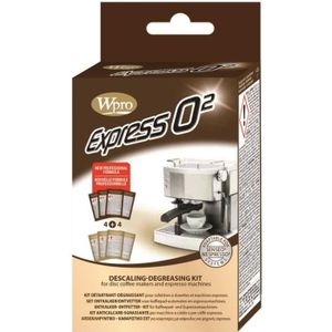 WPRO KMC800 Kit détartrant et dégraissant Express pour cafeti?res ? dosettes.
