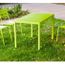 TABLE DE JARDIN  Table de repas acier vert anis 4-6 personnes