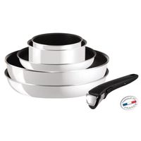 BATTERIE DE CUISINE  TEFAL INGENIO 5 EMAIL Blanc Set 6 pcs