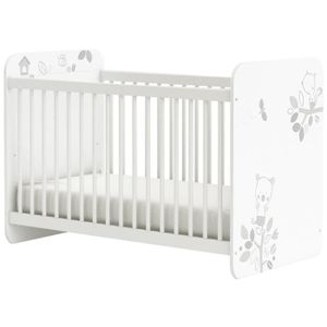 BEAR Lit Bébé ? Barreaux 60x120 cm Coloris Blanc