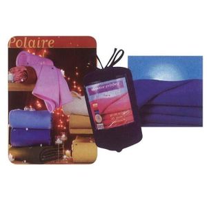 Couverture Polaire Bleue 220x240 cm - Linge de lit camping-car