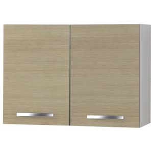 ÉLÉMENTS HAUT ET BAS HARMONY 10 Elément haut 2 portes L80 cm Chêne ÉLÉMENTS HAUT ET BAS HARMONY 10 Elément haut 2 portes L80 cm Chêne