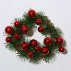 BOULE DE NOEL - GUIRLANDE - KIT NOEL Couronne luxe 30cm avec 16 boules