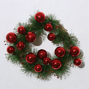BOULE DE NOEL - GUIRLANDE - KIT NOEL Couronne luxe 30cm avec 16 boules