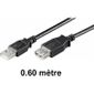 CABLE ET CONNECTIQUE POUR PERIPHERIQUE Elypse Cordon USB 2 A M/F