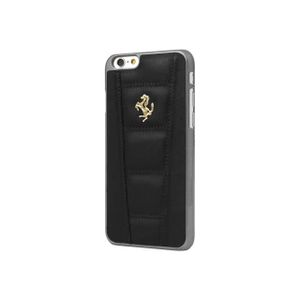 Ferrari 458 Coque pour iPhone 6 Plus/6S Plus Cuir Logo Effet Or Noir