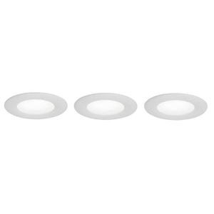 BRILLIANT Kit de 3 spots fixes encastrable LED Tanel IP44 diam?tre 8 cm 5W blanc