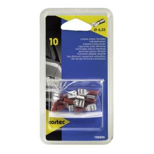 CARTEC 10 cosses plate/femelle/rouge