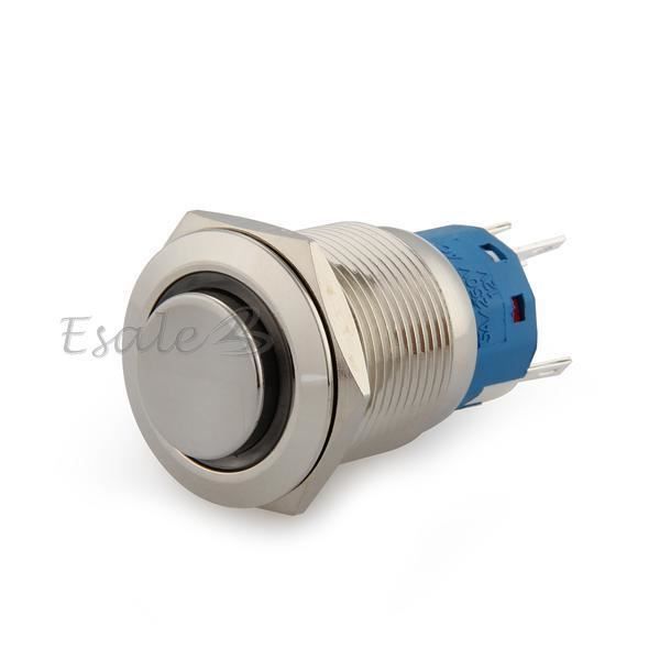 2 Interrupteurs Bouton-Poussoir Auto-Bloquant Aiqeer - 12V/24V 5A - Étanche IP67 - LED Rouge