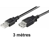 CABLE ET CONNECTIQUE POUR PERIPHERIQUE Elypse Cordon USB 2 A M/F