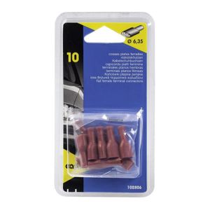 CARTEC 10 cosses plate/femelle/gaine rouge