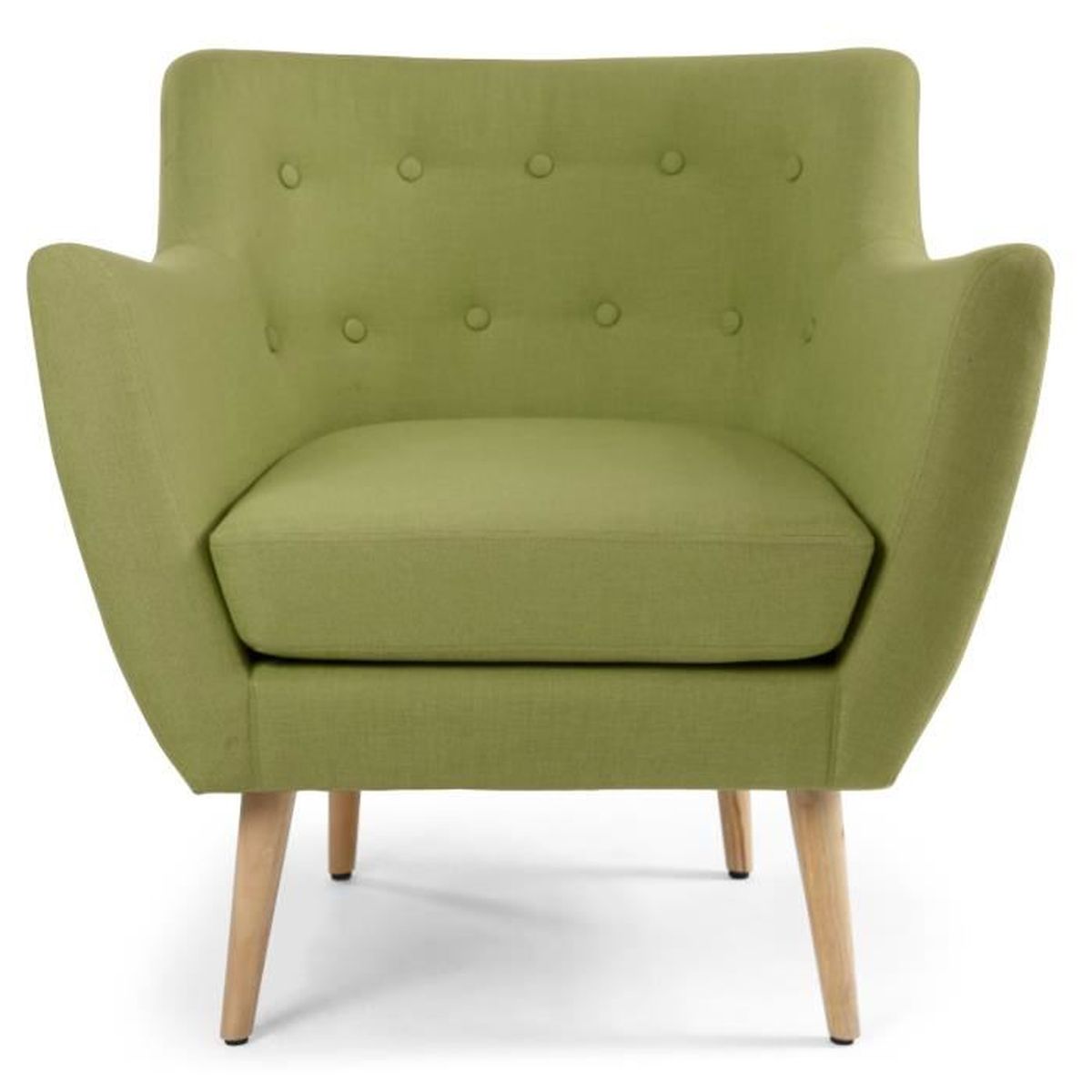 Fauteuil scandinave molly tissu vert achat / vente fauteuil ...