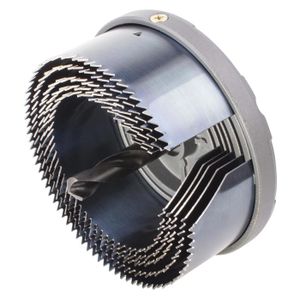 WOLFCRAFT Scie cloche standard 5 L ? 68, 74, 80, 90, 100mm avec 1 foret centreur ? 10mm