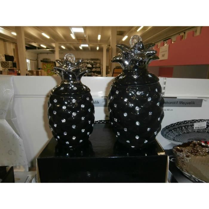 pots à ananas (les 2 pcs)noir Achat / Vente objet décoratif Cdiscount