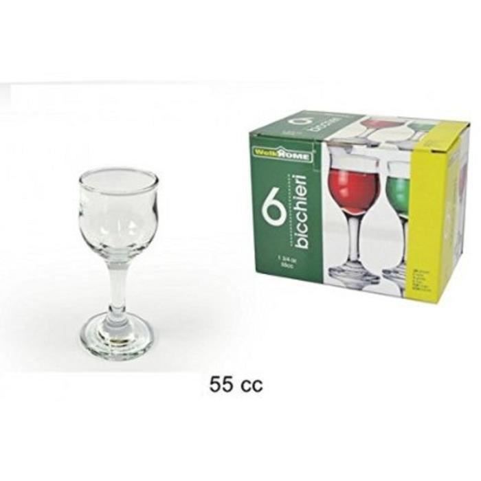 3 verres à liqueur à pied 7 cm LORMES 2015