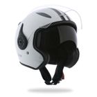  NOX Casque Jet N180 Déco Blanc brillant