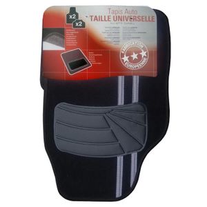 SODIFAC Jeu de 4 Tapis Auto Delhi Gris