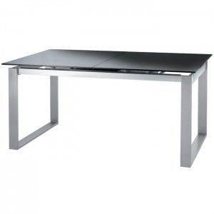Bureau design verre noir table