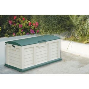 Coffre de jardin en résine 270L + Couvercle - Beige