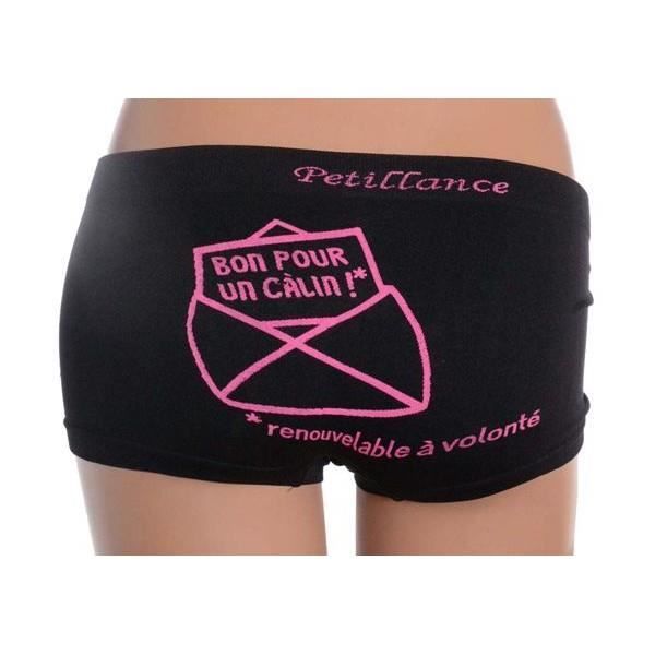 shorty femme microfibre sans couture