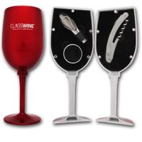Verre laqué rouge 3 accessoires de sommelier Verre laqué rouge 3 accessoires de sommelier