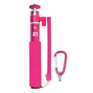XSories - U-SHOT - Perche télescopique 18 ? 49 cm pour GoPro, appareil photo ou camera, en aluminium inoxydable, rose