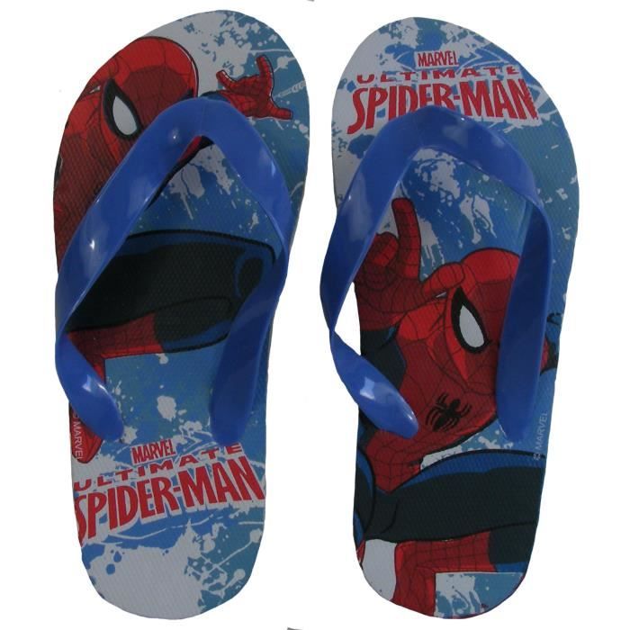 Sandales Spiderman Marvel - Claquettes Plage Enfant Taille 28-34