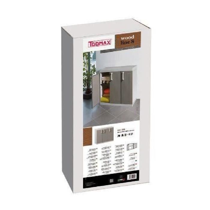 Toomax ART258 Armoire 3 Portes + 2 Etagères Wood Line S