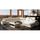 CANAPÉ D'ANGLE PANORAMIQUE CUIR BLANC 10 PLACES HA